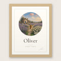 Personalized Teddy Town Name Print - Cottage Path by Jamie Lawrence