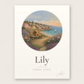 Personalized Teddy Town Name Print - Seaside Village by Jamie Lawrence