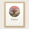 Personalized Teddy Town Name Print - Blossom Treehouse by Jamie Lawrence