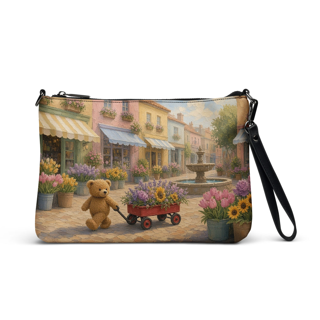 Flower Market Teddy Town crossbody bag by Jamie Lawrence, front