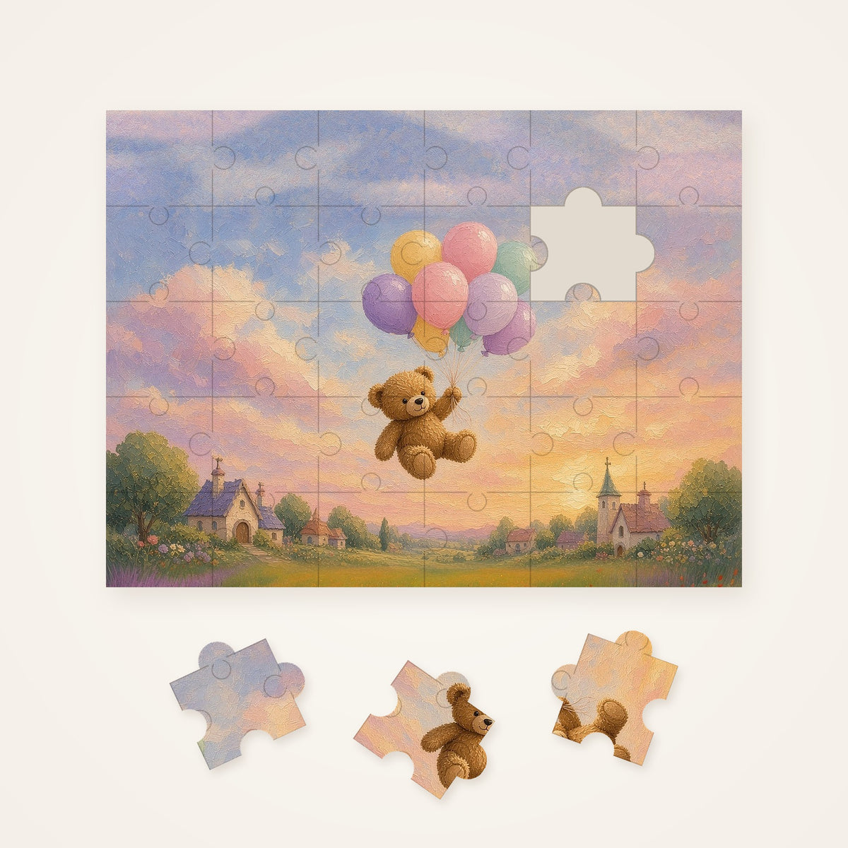 Balloons 30 Piece Jigsaw Puzzle assembled puzzle