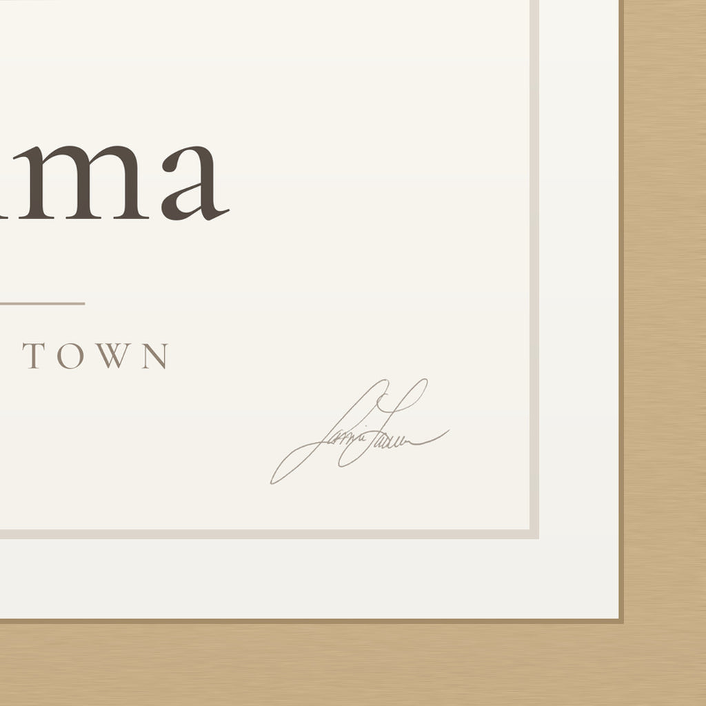Personalized Teddy Town Name Print - Blossom Treehouse by Jamie Lawrence