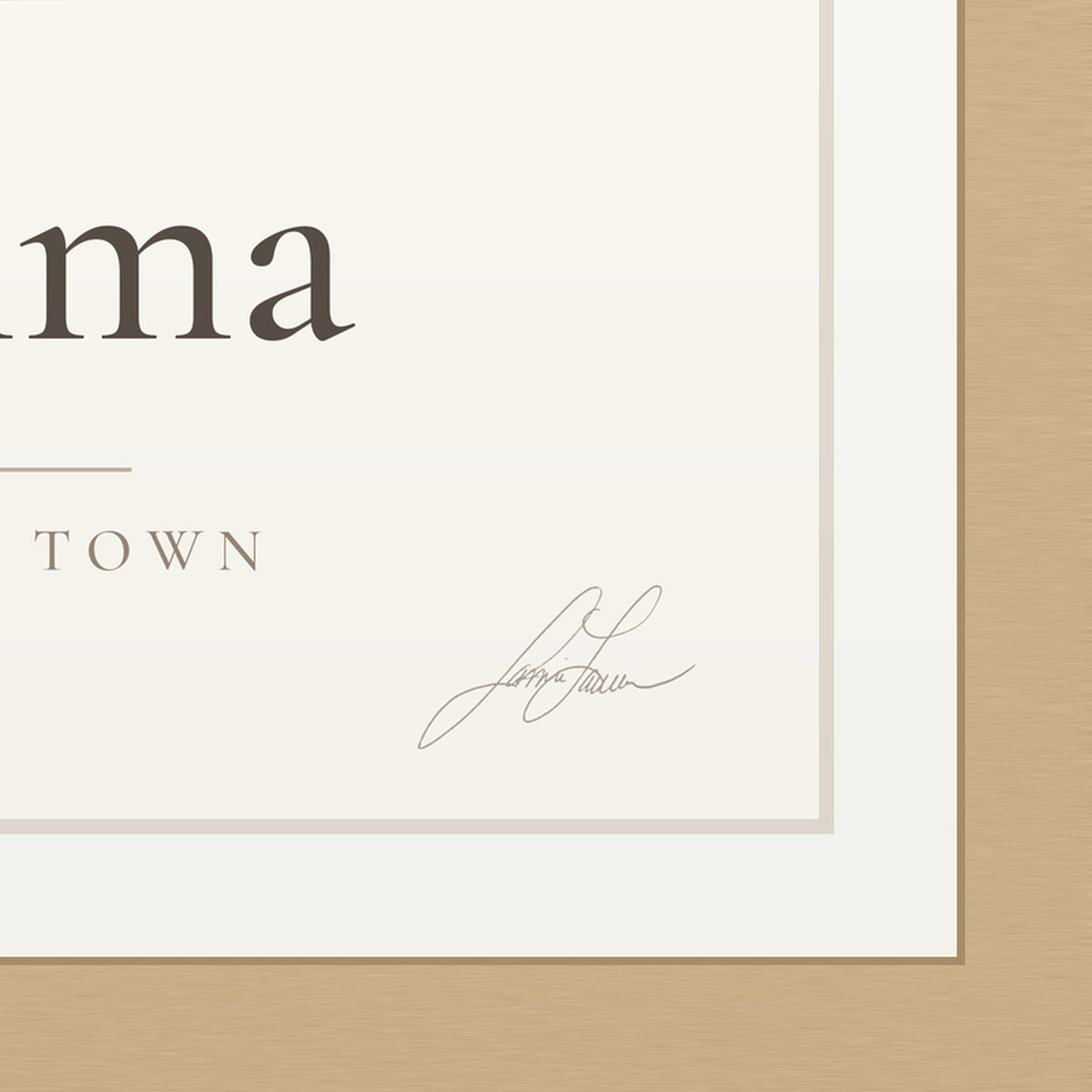 Personalized Teddy Town Name Print - Blossom Treehouse by Jamie Lawrence