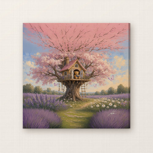 Blossom Treehouse - Teddy Town gallery canvas by Jamie Lawrence