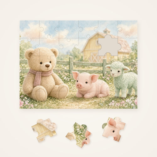 Farm Friends Teddy 30 Piece 110 Piece Puzzle assembled puzzle