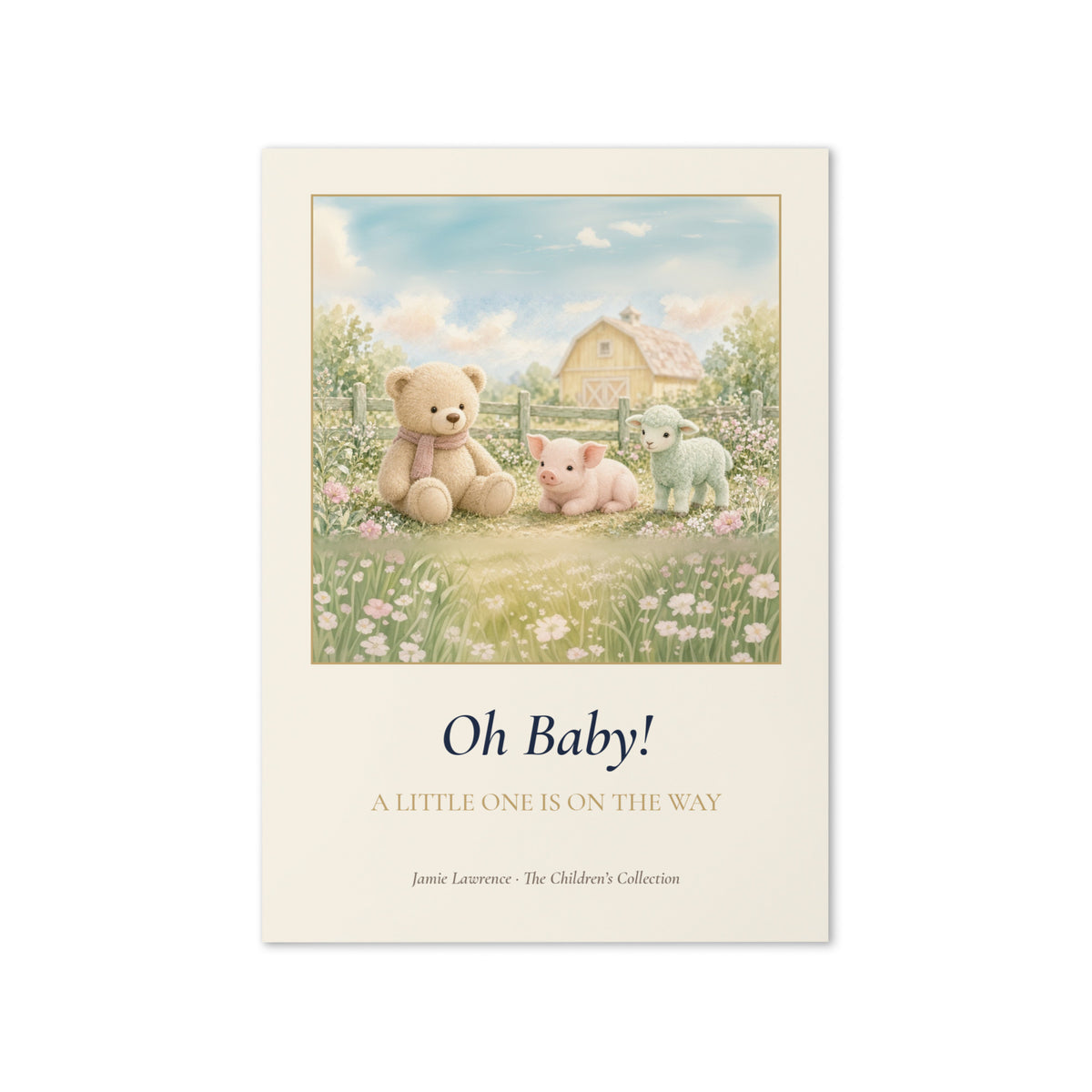 Oh Baby! Farm Friends Teddy Card by Jamie Lawrence, view 3