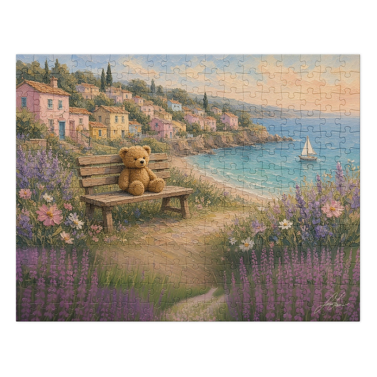 Seaside Village, 252-Piece Jigsaw Puzzle by Jamie Lawrence