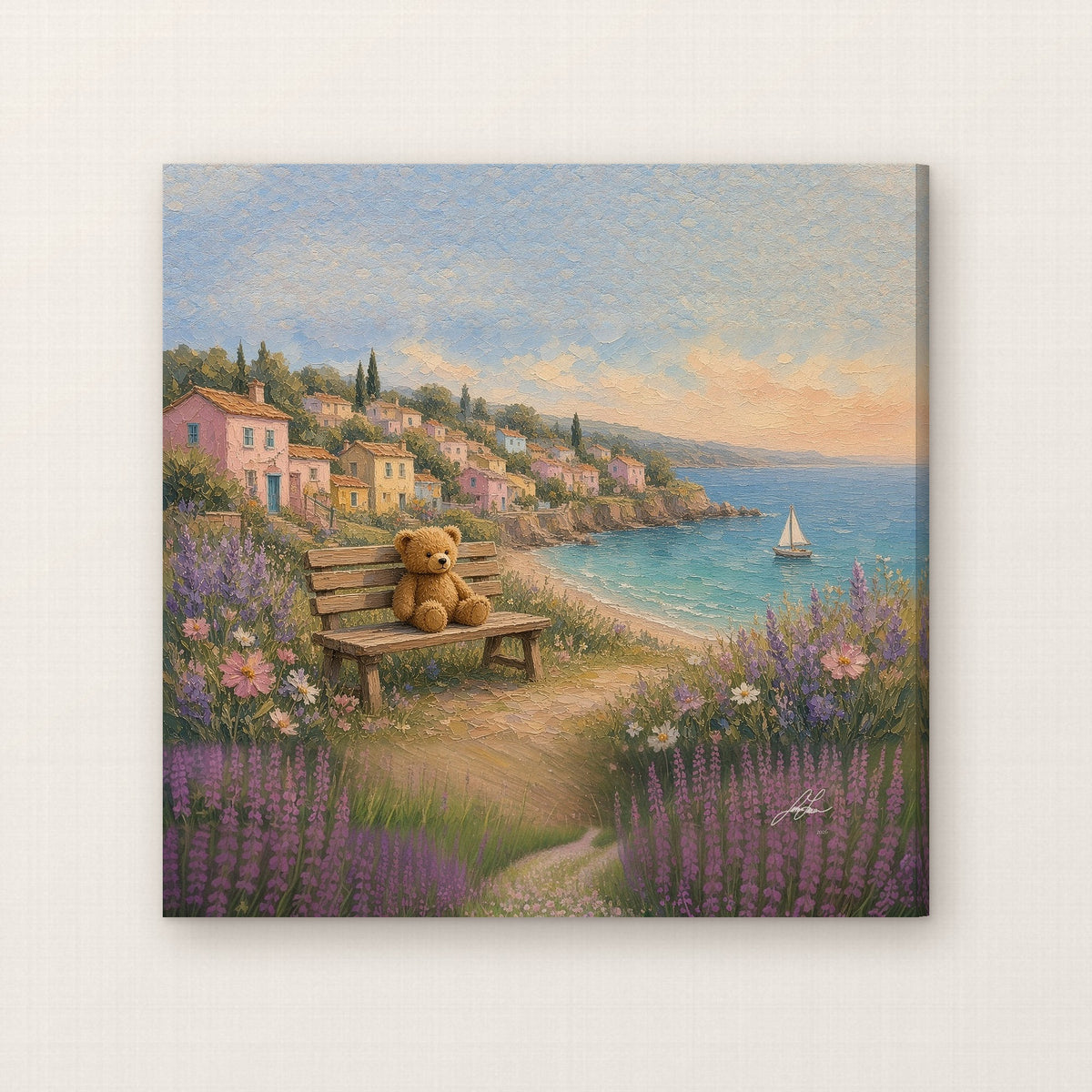Seaside Village - Teddy Town gallery canvas by Jamie Lawrence