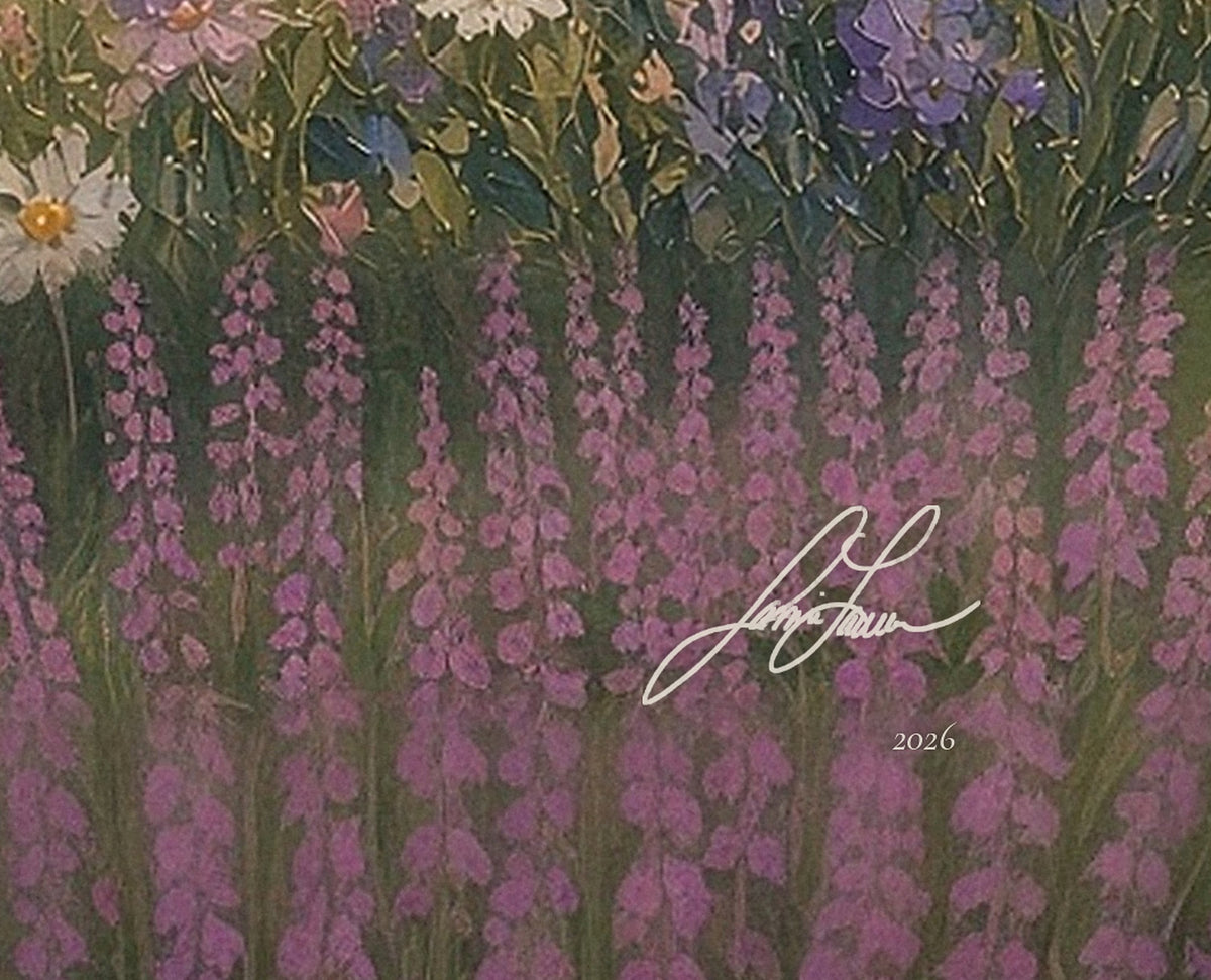 Seaside Village signature detail, signed Jamie Lawrence 2026