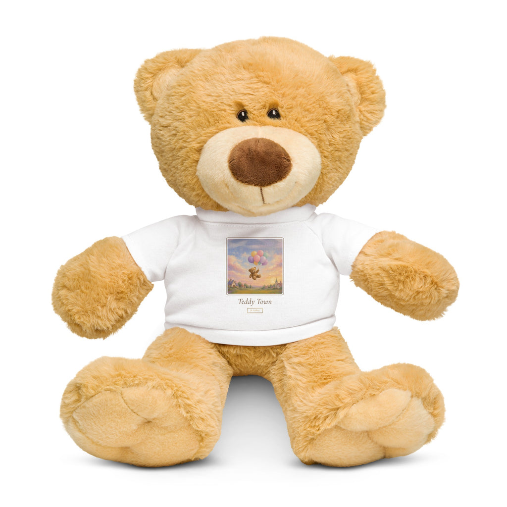 Teddy Town Keepsake Bear, Up, Up and Away by Jamie Lawrence, front view with gold JL Gallery mark